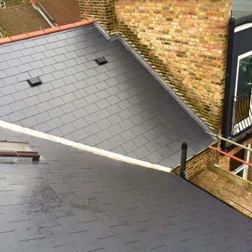 Complete New Roof With Slates Finished with red ridges - Stratford-upon-Avon1