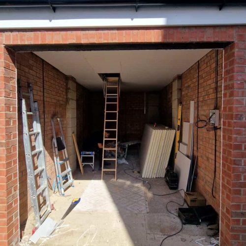 Garage conversion into office - Leamington spa4