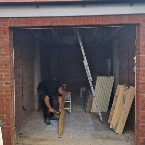 Garage conversion into office - Leamington spa5